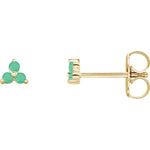 Load image into Gallery viewer, Gold Three Stone Earrings For Women
