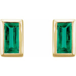 Load image into Gallery viewer, Natural emerald birthstone stud earrings
