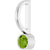 Classic Bezel Set Design August Birthstone Pendant in Sterling Silver