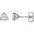 Trendy Cocktail Style Stud Earrings in 14k White Gold
