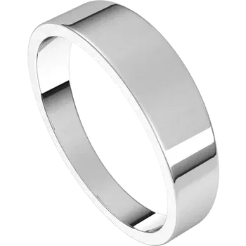 Flat Tapered Mens Wedding Band