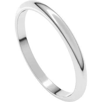 Half Round Classic Wedding Band For Women