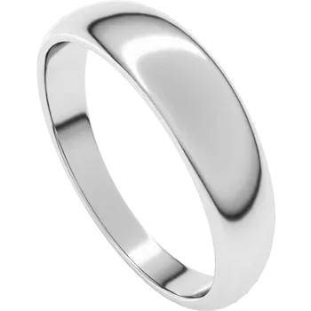 Round Tapered Half Round Wedding Band For Men