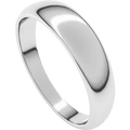 Round Tapered Half Round Wedding Band For Men