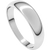 Round Tapered Half Round Wedding Band For Men