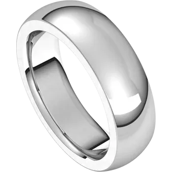 Half Round Wedding Band With A Comfort Fit