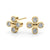 Bezel Setting Lab Grown Diamond Cluster Earrings
