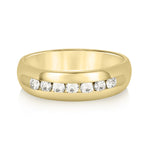 Load image into Gallery viewer, 7 Stone Mens Anniversary Wedding Band
