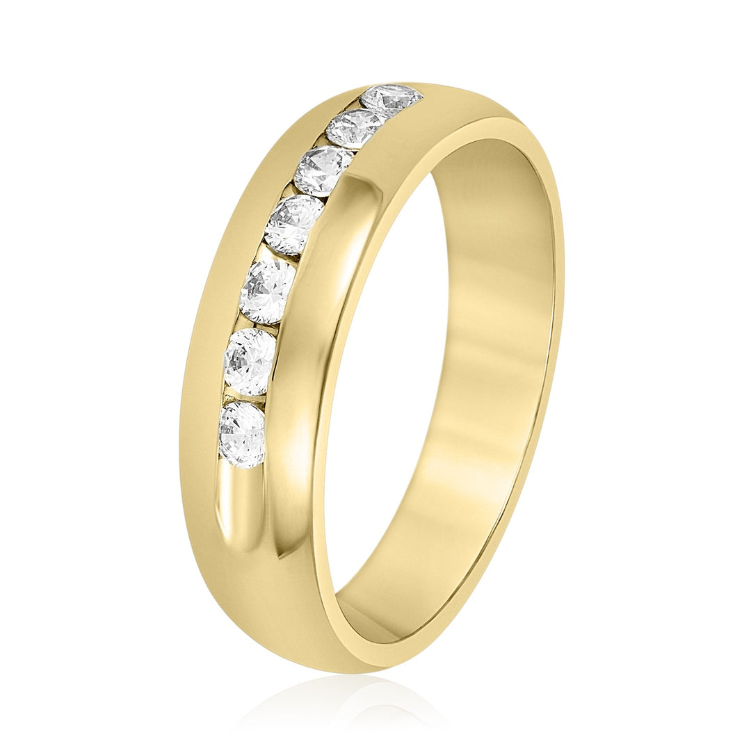 7 Stone Mens Anniversary Wedding Band