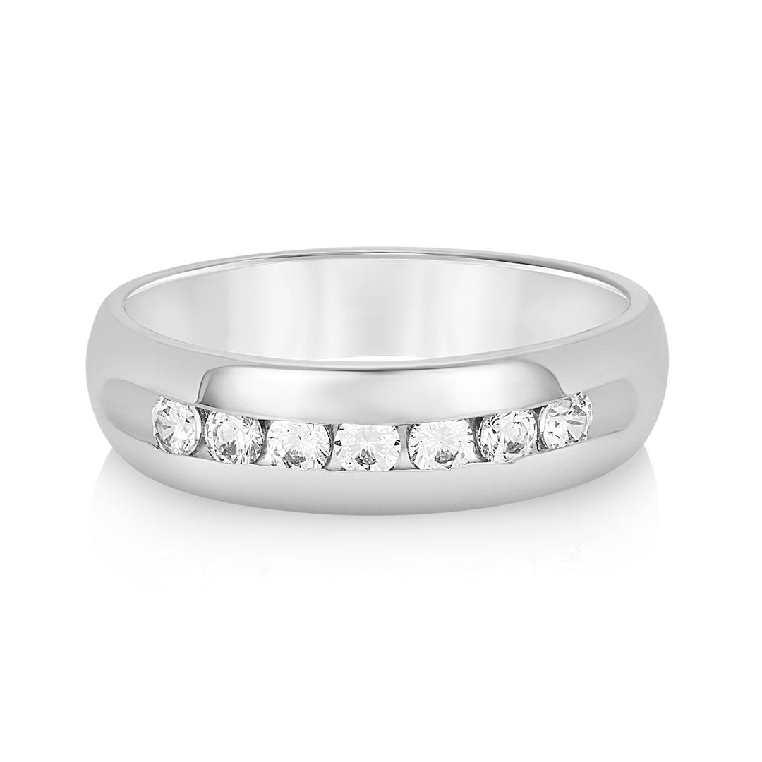 7 Stone Mens Anniversary Wedding Band