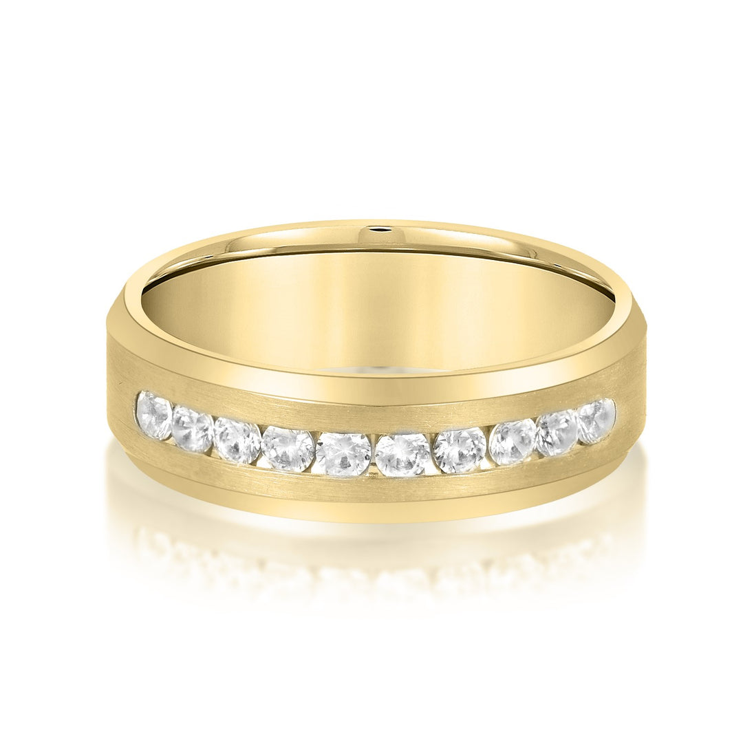 10 Stone Mens Anniversary Wedding Band
